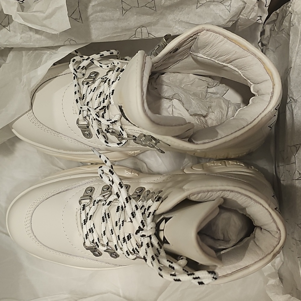 Naked Wolfe Spike Wicked White Platform High-Top Sneakers sz 7 US - Picture 12 of 15